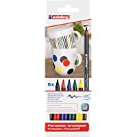Edding 4200 rotulador con punta de pincel para porcelana - multicolor - 6 rotuladores - punta de pincel de 1-4 mm…